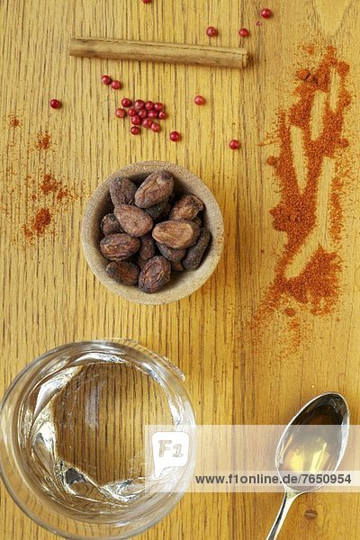 Zutaten für Xocolatl (Heisse Schokolade)