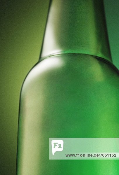 'Green Beer Bottle on a Green Background