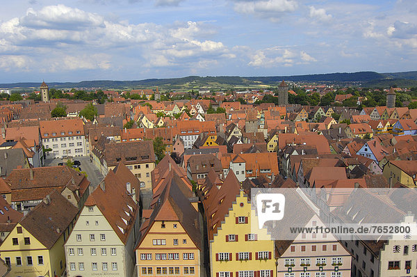 Europa Bayern Franken Deutschland Rothenburg ob der Tauber