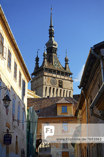 Mittelalter  Europa  Uhr  Eingang  befestigen  Zitadelle  Rumänien  Sighisoara