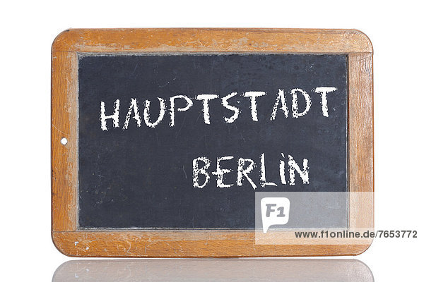 Berlin  Hauptstadt  Großstadt  Hauptstadt  Wort  Schule  Schreibtafel  Tafel  deutsch  alt