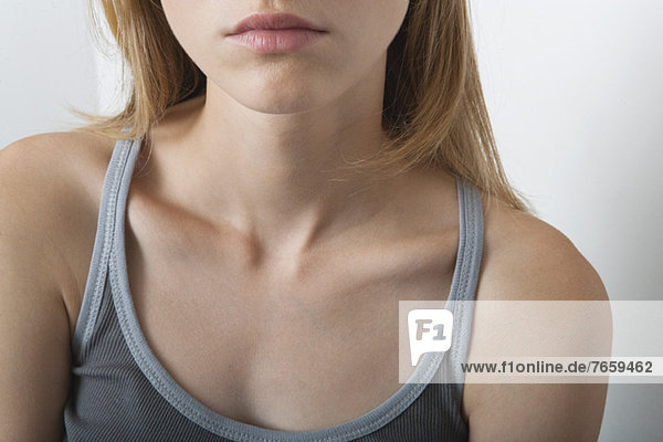 Young woman's chest