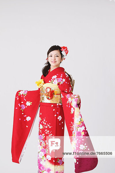 Girl In Kimono Posing