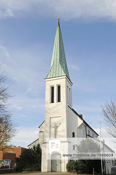 Evangelische Christuskirche  Beckum  Münsterland  Nordrhein-Westfalen  Deutschland  Europa  ÖffentlicherGrund