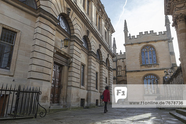 Europa  Großbritannien  Nostalgie  Bibliotheksgebäude  wandern  England  Oxford  Oxfordshire