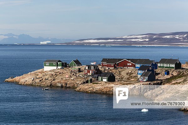 Inuit village Ittoqqortoormiit Scoresbysund Northeast Greenland Polar Regions