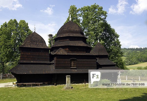 Poland  Bieszczady  Orthodox church in Rwnia  exemple of a threefold cupolead Uniat Church                                                                                                              