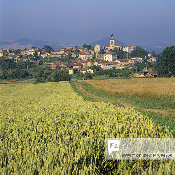 Frankreich Europa Landschaft Landwirtschaft Natur Dorf Region In Nordamerika Auvergne