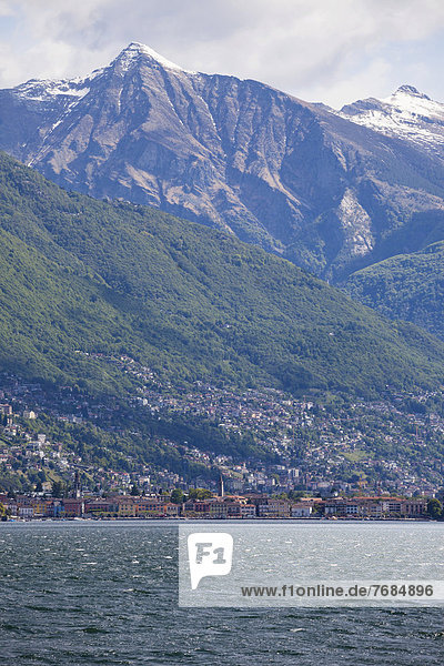 Ascona  Blick von den Brissago-Inseln  Lago Maggiore  Tessin  Schweiz  Europa
