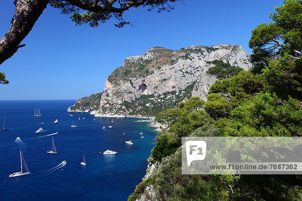 Jachthafen Berg Bucht Kampanien Capri Italien