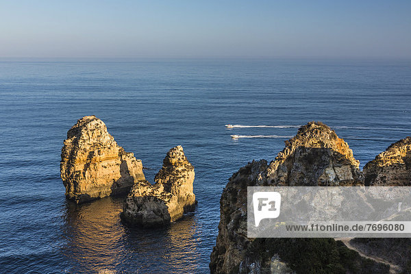 Felsklippen  Ponta da Piedade  Lagos  Algarve  Portugal  Europa  Atlantik