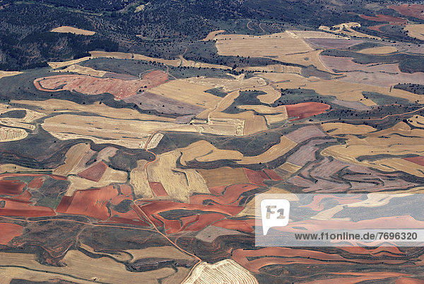 Aerial view  Castilian countryside