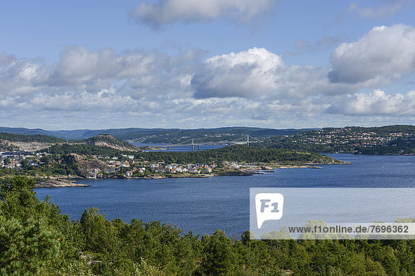 Aussicht von der Insel Odderøya auf Kristiansand