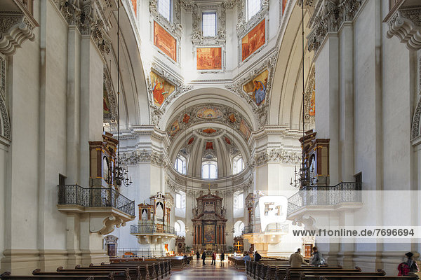 Interior  Salzburg Cathedral  dedicated to Saint Rupert and Saint Vergilius