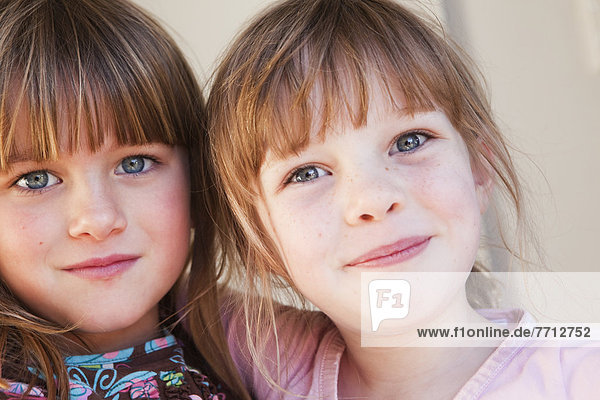 Portrait Of Two Girls  Gold Coast Queensland Australia