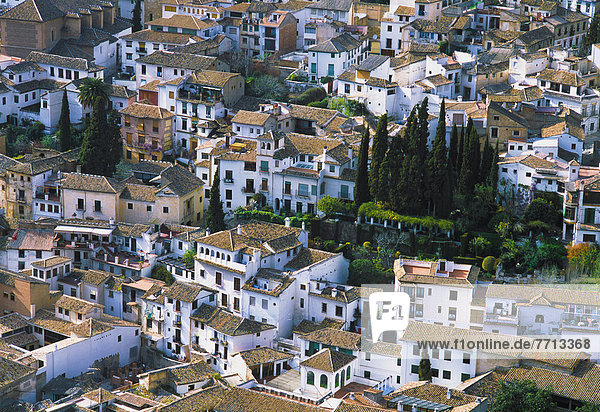 Ansicht  Erhöhte Ansicht  Aufsicht  heben  Alhambra  Granada