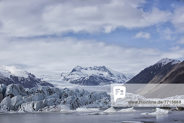 One of the many glaciers that originate from the vatnajokull ice cap in vatnajokull national park  iceland