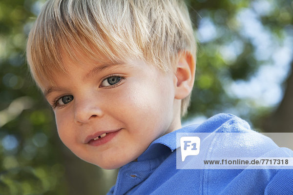 Portrait of a young blonde boy Ontario canada