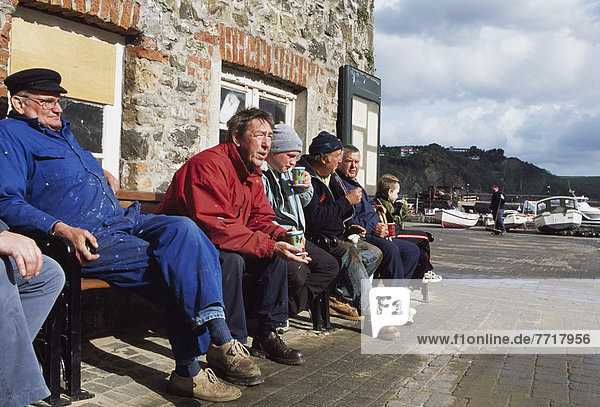 Fishermen Relax On The Port  Tenby
