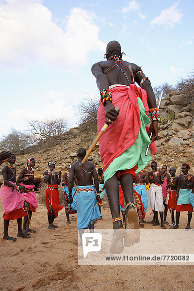 Samburu Dancers At Courtship Ceremony