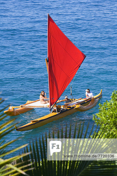 Segeln  Tradition  Küste  Kanu  Hawaii  hawaiianisch  Maui  Wailea
