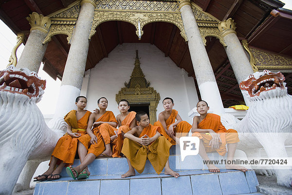 Novice Monks Relaxing