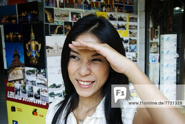 Bangkok  Hauptstadt  Frau  Straße  kaufen  vorwärts  thailändisch  Thailand