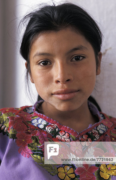 Portrait Of A Mayan Girl  Santiago