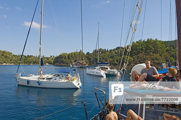 Cruising On Yacht By Scorpios Island