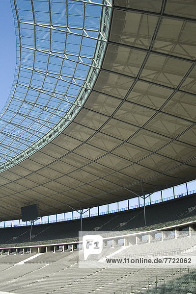 Low Angle View Of Olympic Stadium  Berlin  Germany