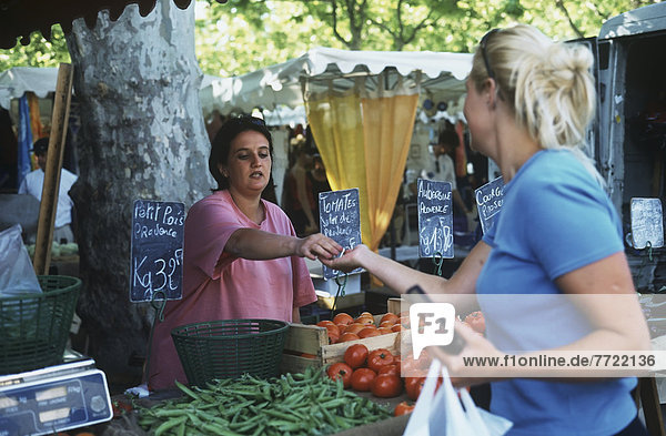 Woman Shopping In Market  St. Tropez  Cote D'azur  France