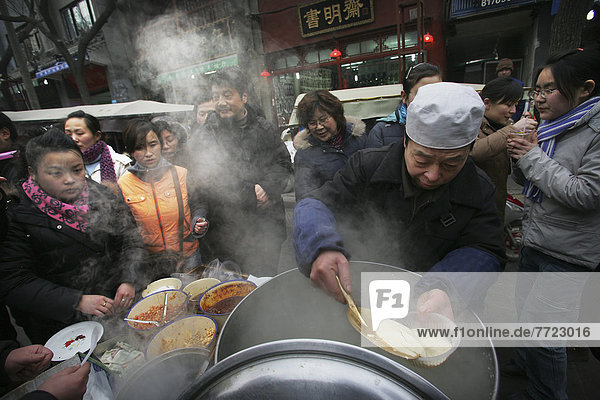 Blumenmarkt  Lebensmittel  Straße  verkaufen  China  Islam  Viertel Menge  Xian