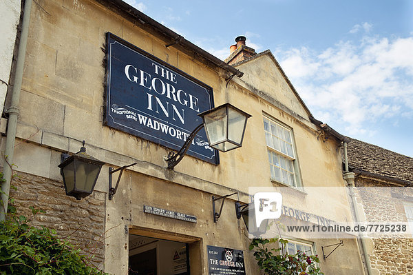 The George Inn Public House At The Oldest Pub In Lacock  Wiltshire  Uk