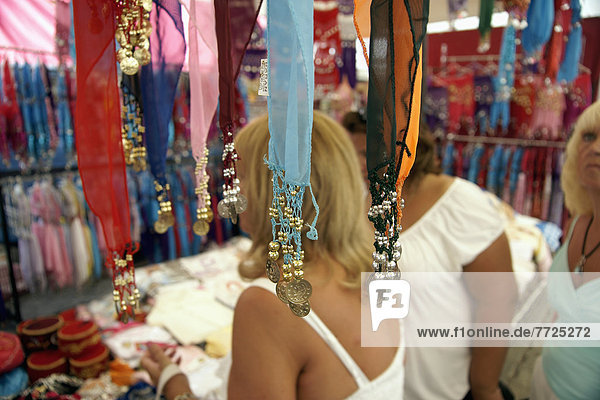 Shoppers At Fethiye Market  A Popular Tourist Destination  The Turquoise Coast  Southern Turkey