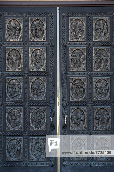 Doors Of St Francis Of Assisi Cathedral In Santa Fe New Mexico Usa