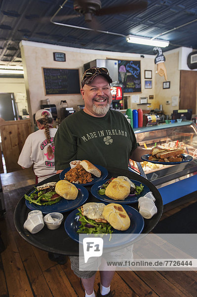 Vereinigte Staaten von Amerika  USA  geben  Restaurant  Vielfalt  Inhaber  Sandwich  Hamburger  Amarillo  Cowboy  selbstgemacht  Route 66