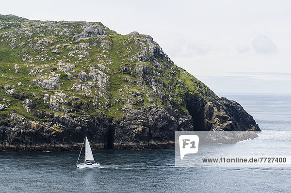 UK  Ireland  Yacht sailing into Dursley Sound  County Kerry