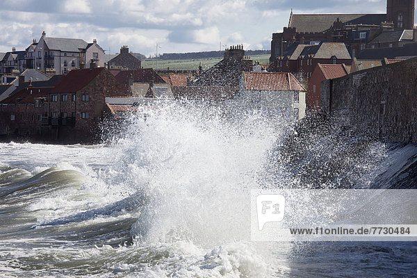 Waves Crashing Against The Shore  Dunbar Scottish Borders Scotland