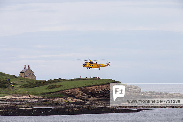 Rettung nehmen Ecke Ecken Hubschrauber Landschaft