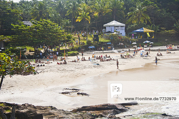 Brazil  Bahia  Beach popular among surfers  Itacare  Tiririca Beach