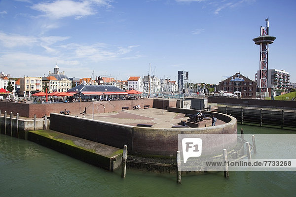 Netherlands  Zealand  Waterfront and buildings in town  Vlissingen