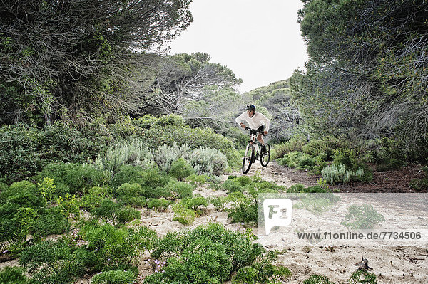 Cycling Over Rugged Terrain  Tarifa  Cadiz  Andalusia  Spain