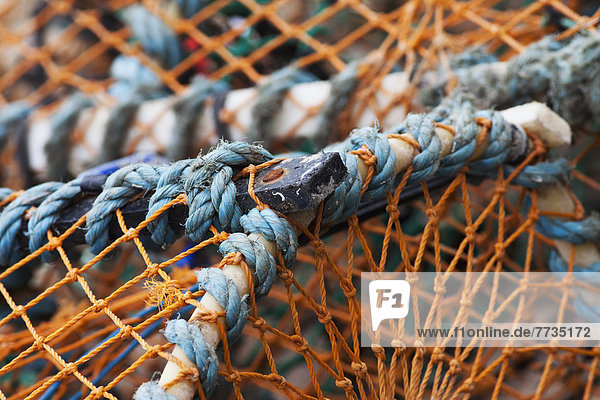 Ropes On The Edge Of Fishing Traps  Northumberland England