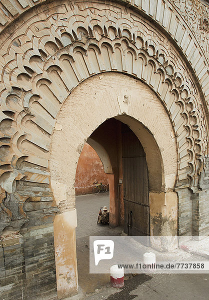 A decorative archway Marrakesh morocco