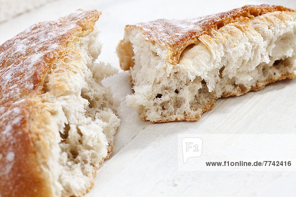 Scheibe Weißbrot Nahaufnahme