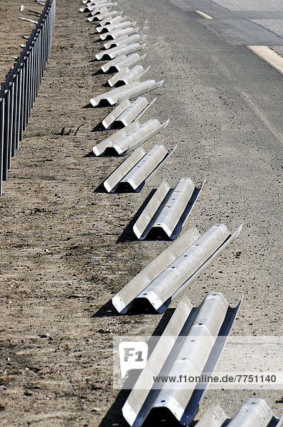 Dismantled street barriers