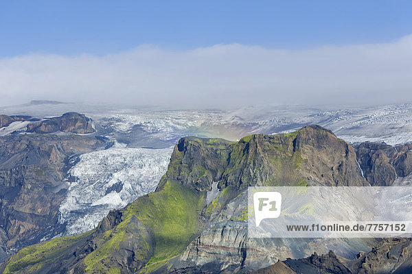 Ansicht vom Myrdalsjökull auf der Wanderroute von Skógar zum Fimmvörðuhals