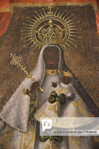Ölbild der schwarzen Madonna in der Kirche Iglesia de San Martín