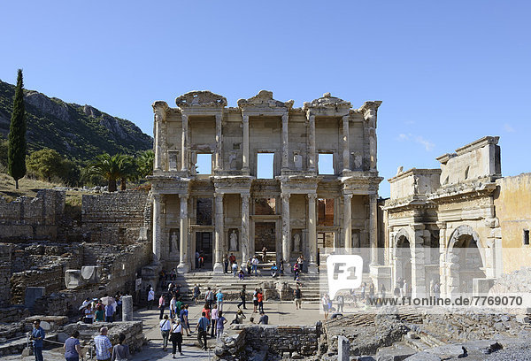 Library of Celsus and the south gate of the Agora  ancient city of Ephesus  UNESCO World Heritage Site