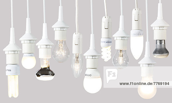 Various lamps  light bulbs  energy saving lamps and LED lamps